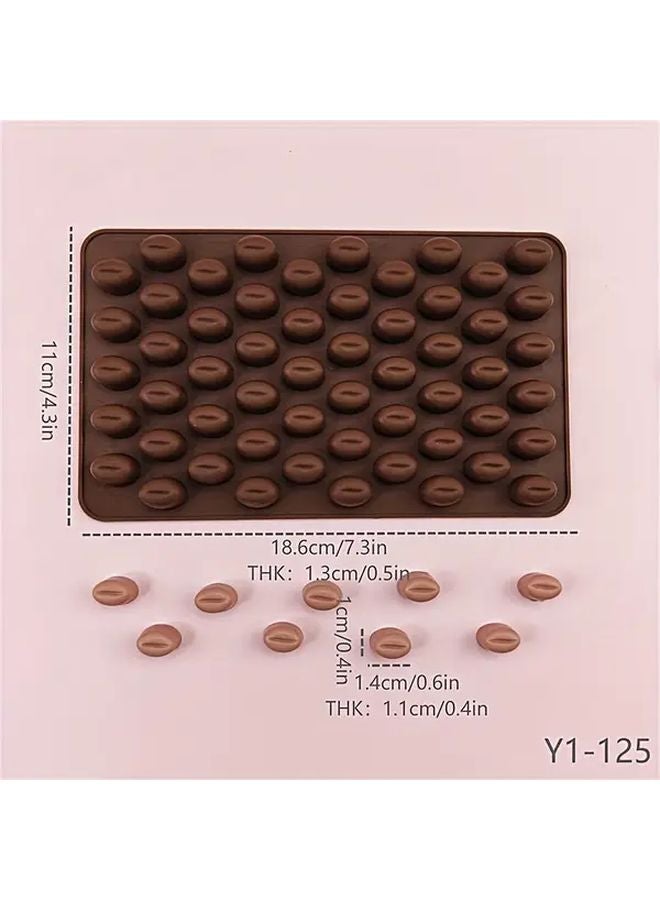 7 Piece Set Coffee Bean Chocolate Mold Food Grade Heat Resistant Baking Mold - Image 3